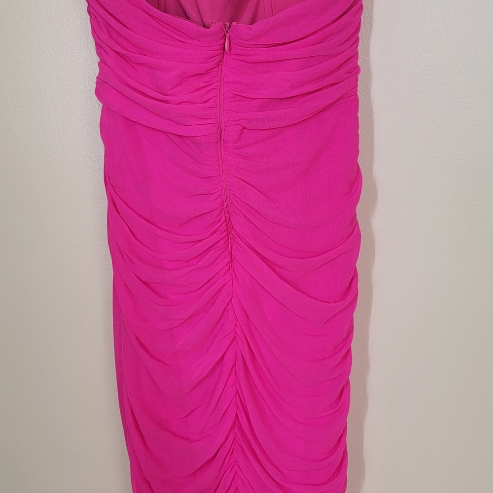 NWT Rare London drape corset midi dress in hot pink size 8 - Picture 13 of 13